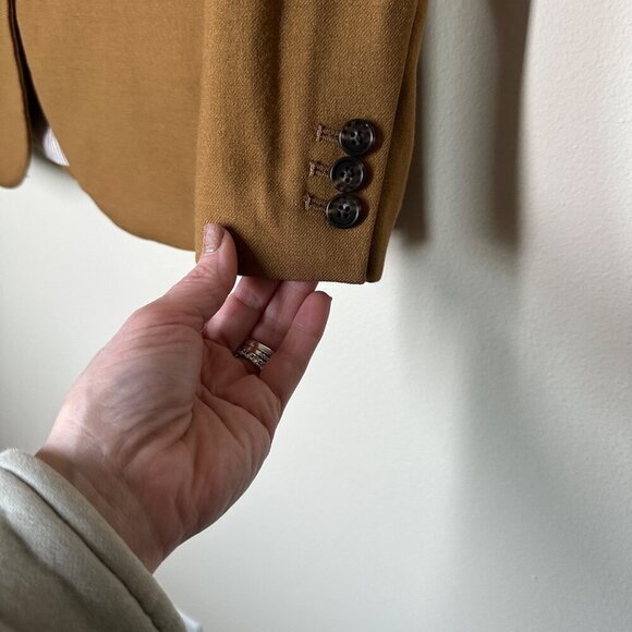 J.Crew Wool Flannel Parke Blazer Heather Caramel Womens Size 2 Classic Work - Picture 4 of 9